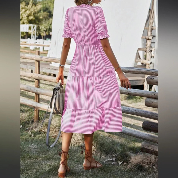 EUC Striped Dress Large - Picture 2 of 8